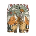 thumbnail image 6 of Daiia Skeleton Cowboy And Guitar Mens Woven Stretch Pajama Short,Short Pajama Pants-Large, 6 of 7