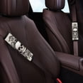 thumbnail image 3 of Chririnla Skull Floral Pattern Car Seat Belt Pads 2 PCS, Seat Belt Shoulder Pad Polyester Fabric Effortless Installation Easy Install for Sedan Truck SUV, 3 of 8