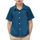 thumbnail image 1 of Odeerbi Camisa de Vestido de Niños y Niñas Color Sólido Camisas de Uniforme Escolar de Manga Corta Con Bolsillo, 1 of 8