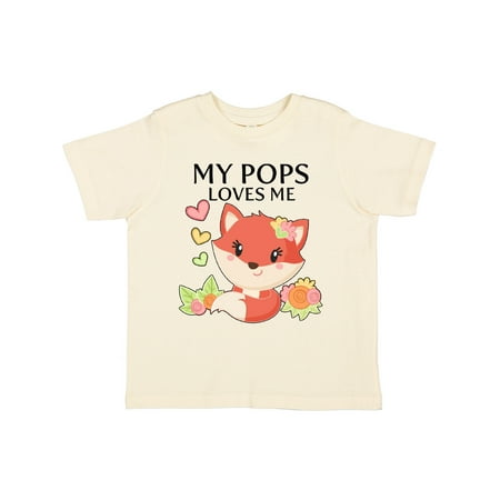 

Inktastic My Pops Loves Me- little fox Gift Toddler Boy or Toddler Girl T-Shirt