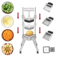 thumbnail image 4 of Zimtown French Fry Cutter, 4 Blades 1/4" 3/8" 1/2", Heavy Duty Professional Food Dicer, Onion Slicer for Tomato Peppers Potato Mushroom, Stainless Steel, Silver, 4 of 15