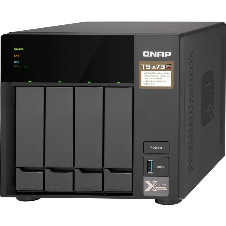 QNAP TS-473 4-BAY NAS/ISCSI IP-SAN,2.1GHZ, 8GB - Walmart.com QNAP TS-473 4-BAY NAS/ISCSI IP-SAN,2.1GHZ, 8GB - Walmart.com
