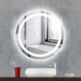 thumbnail image 1 of Espejo Redondo de Baño LED 70x70, Espejo de Baño Pared con Iluminación, Función Antiniebla, con Interruptor de Sensor táctil esquí esquí Gafas de esquí, 1 of 5