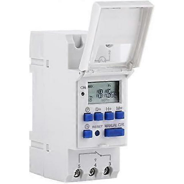Programmable Digital Timer, Digital Timer, LCD Display, Weekly Digital Time Switch with Programming, DIN Rail Programmable Digital Timer (12V)