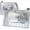 Chrome, variant on Euro Headlight Chrome Housing with LED for 92 to 06 Ford Econoline, 11 x 14 x 15 in.
