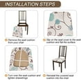 thumbnail image 6 of Seat Covers for Dining Room Chairs Stretch Printed Chair Seat Covers Set of 6, Removable Washable Upholstered Chair Seat Protector Cushion Slipcovers for Kitchen, Office(Ball Flower), 6 of 6