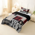 thumbnail image 2 of Feelyou Rustic Farmhouse Twin Comforter Sets, Retro Plaid Bedding Set, 2pcs, 2 of 7