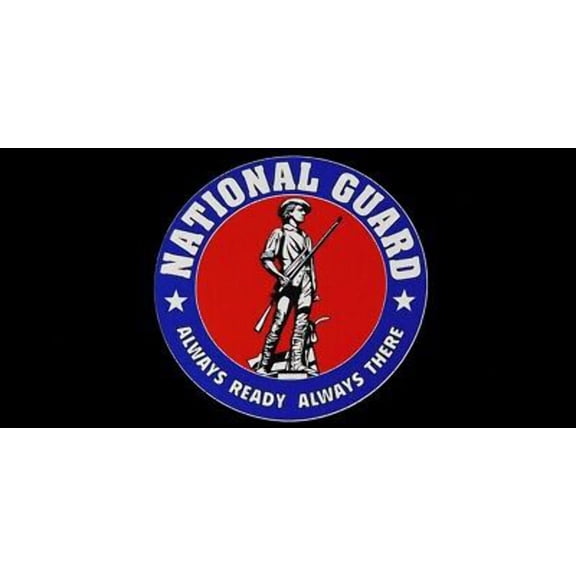 National Guard Always Ready Always There Black Vinyl Decal Bumper Sticker