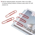 thumbnail image 5 of Uxcell Paper Clips 2 Inch Vinyl Coated with Box for Office Home Red Count 100, 5 of 6