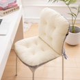 thumbnail image 5 of SLGHLSAHG Tufted Desk Chair Cushion, Plush Seat Cushion with Ties Thickened Office Chair Cushions for Back and Butt, Chair Pads for Chair Car Office Patio (White) A5933, 5 of 7