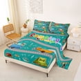 thumbnail image 2 of Erosebridal Kids Animal Bear Camping Tent RV Car Queen Sheet Sets 4 Pieces,Happy Adventure Bed Set For Teens Boys Girls, 2 of 5