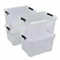 thumbnail image 3 of Pekky 50 Quart Clear Storage Containers/Bins with Lid?Wheels and Latching Handles, Large Rolling Storage Plastic Box Tote(4Packs), 3 of 4
