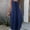 Navy Blue, variant on Women's Casual Summer Maxi Dress with Spaghetti Straps & Pockets - Loose Fit Long Dress, XXL
