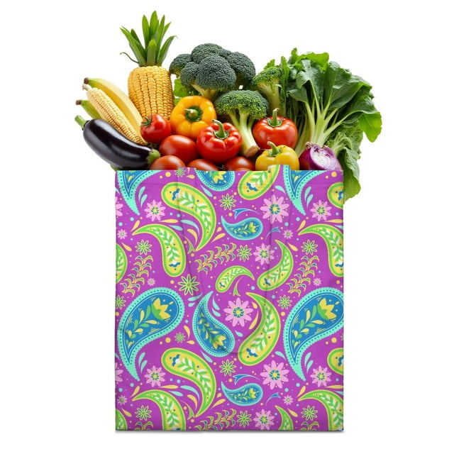 Retro Paisley Floral Bag – Abstract Decorative Canvas Tote, Elegant Everyday Carry
