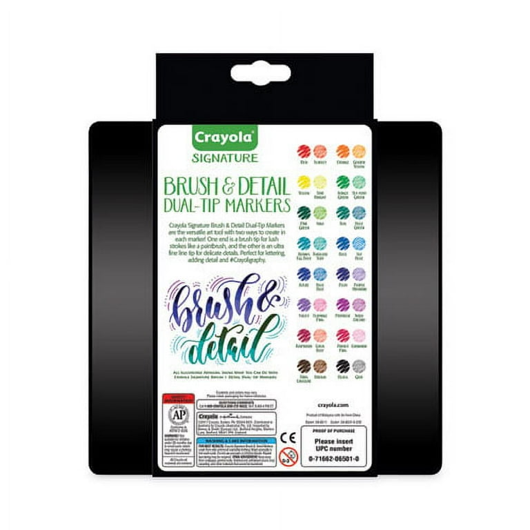 Brush and Detail Dual Ended Markers, Extra-Fine Brush/Bullet Tips, Assorted Colors, 16/Set Brush and Detail Dual Ended Markers, Extra-Fine Brush/Bullet Tips, Assorted Colors, 16/Set