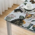 thumbnail image 5 of Acheng Cute Cat Butterflies Square Tablecloth for Picnic Dining Kitchen Farmhouse 100% Polyester Fiber Mother's Day 46*46, 5 of 8