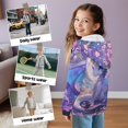 thumbnail image 6 of Uorisanigo Zipper Hoodie Sweatshirt Coat for Boys and Girls, Long Sleeve Purple Dragon Flowers Pullover Tops with Pockets for Vacation Shopping Exercise Wear, 6 of 8