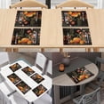 thumbnail image 5 of Orange Pumpkin Leaves Floral Fall Placemats Set of 4 12x18h Autumn Thanksgiving Harvest Watercolor Table Mats for ration, 5 of 5