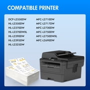 TN760 TN730 Black Toner Cartridge Compatible for Brother TN760 TN-760 TN730 TN-730 DCP-L2550DW MFC-L2710DW MFC-L2717DW HL-L2350DW MFC-L2690DW MFC-L 2750DW HL-L2370DW Printer (Black, 2-Pack)