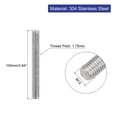 thumbnail image 2 of Uxcell M12 x 100mm 1.75mm Pitch 304 Stainless Steel Fully Threaded Rod Bar Stud, 2 of 6
