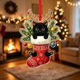 thumbnail image 7 of Christmas Acrylic Ornament, Flat Christmas Stocking Decoration, Clear Hanging Pendant, Cute Tree Ornament, Reusable Holiday Party Decor, 3.14 x 1.18 inch for Home Indoor, 7 of 7