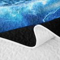thumbnail image 5 of Feelyou Lightning Football Twin Quilt Set for Boys, Sport Ball Twin Coverlet Set, Blue Black, 2pcs, 5 of 7
