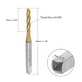 thumbnail image 2 of Unique Bargains 4-40 UNC High Speed Steel Machine 3 Spiral Flutes Thread Tap Titanium Plated, 2 of 5
