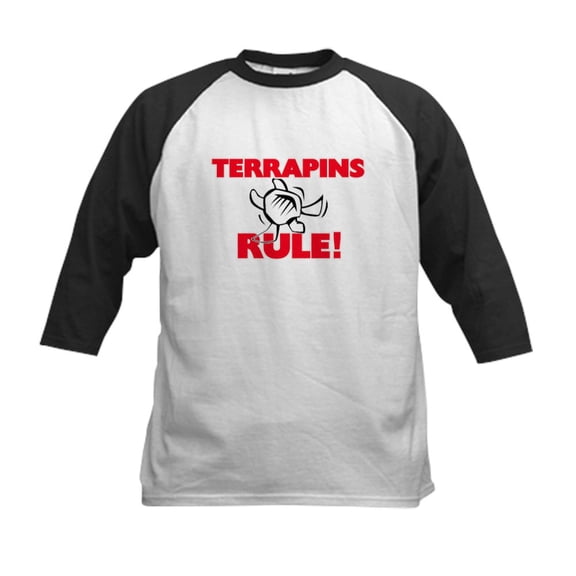 CafePress - Terrapins Rule! Baseball Jersey - Kids Cotton Baseball Jersey, 3/4 Sleeve Shirt
