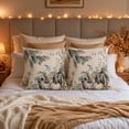 thumbnail image 2 of Fall Throw Pillow Covers 18x18 Inch Set of 2 Pumpkin Maple Leaf Printed Pillow Covers Only, Decorative Accent Cushion Cases for Sofa Fall Home Decor，B, 2 of 7