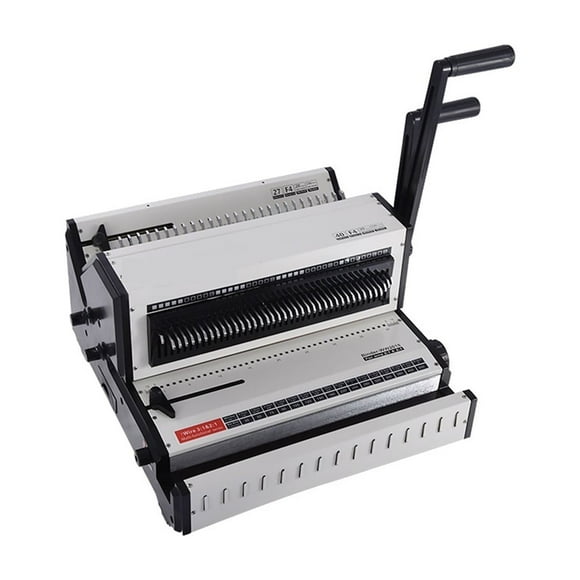 WW2018 Iron Ring (3: 1) & Iron Ring (2: 1) Large Floor Multi-Function Binding Machine 2 In One Office Desktop Binding Machine ,Pinpoint Punching