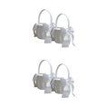 thumbnail image 1 of Cesta de flores Moyic 2 piezas con lazo de diseño Simple Blanco natural, 1 of 6