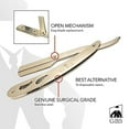thumbnail image 7 of GBS Single Edge Shavette Stainless Razor with GBS Premium Compact Wood Beard Brush and 10 Pack of Blades, 7 of 7