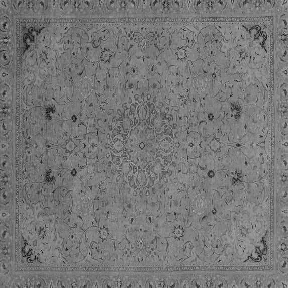 Ahgly Company Indoor Square Abstract Gray Modern Area Rugs, 5' Square