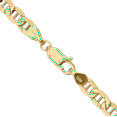 thumbnail image 3 of 14K Solid Yellow Gold 4.75mm Anchor Mariner Link Chain Necklace, 3 of 4