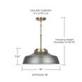 thumbnail image 5 of 9D328A-Austin Allen-Oakwood - 1 Light Pendant In Urban and Industrial Style-7.25 Inches Tall and 18 Inches Wide-Aged Brass Finish    -Traditional, 5 of 7