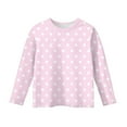 thumbnail image 4 of TQWQT Girls Long Sleeve Shirts Winter Cute Polka Dot Print Shirts Size 10-12 Kids Crew Neck T Shirts Trendy Girls Tops Tween Girls Clothes, 4 of 4