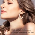 thumbnail image 3 of VEEDOFA Pearl Hoop Earrings for Women, 14K Gold Plated 5MM Thick Hypoallergenic with 925 Sterling Silver Post, 20mm/30mm Round Hoops, Lightweight Secure Buckle Earrings for Daily Wear & Gifting, 3 of 7