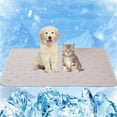 thumbnail image 4 of Pet Cooling Mat Ice Silk Cushion For Dogs Cats Washable Cool Pad Pink Color For Bed Sofa Car Seat Floor 100Cm X 70Cm 39 4 X 27 5 Inches 100 Polyester Pink, 4 of 9