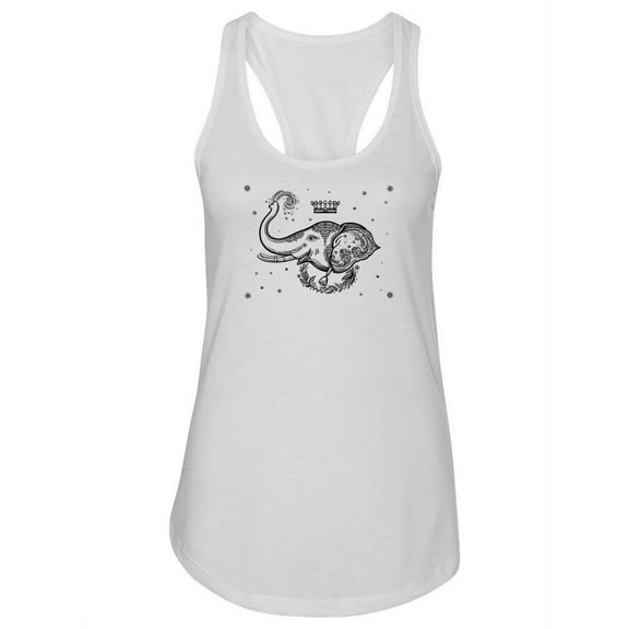 Ethnic Elephant Design Tank Women -Image by Shutterstock, Female x-Large