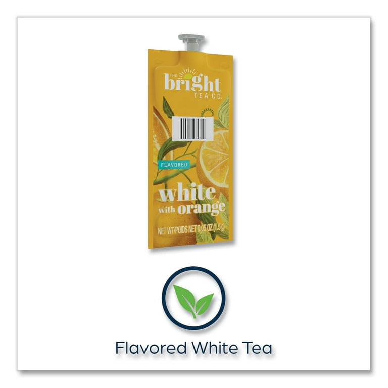 The Bright Tea Co. White with Orange Tea Freshpack, White with Orange, 0.05 oz Pouch, 100/Carton The Bright Tea Co. White with Orange Tea Freshpack, White with Orange, 0.05 oz Pouch, 100/Carton