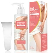 Hair Removal Cream - Depilatory Cream for Underarm, Bikini, Legs, Arms Body - Painless Natural Hair Removal Cream for Women and Men - with Scraper