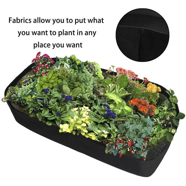 Giftesty Home Decor Clearance,Fabric Raised Garden Bed Rectangle Breathable Planting Container
