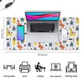 thumbnail image 5 of Long Mouse Pads for Desk,White Cartoon Dinosaurs Knights Pattern Desk Mats on Top Of Desks, Desk Mouse Pad Extra Large with 3mm Non-Slip Base and Stitched Edge for Gaming,Office,Work,Home 35.4"x15.7", 5 of 6