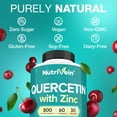 thumbnail image 3 of (2 pack) Nutrivein Quercetin with Zinc Vegan Capsules - Immune Support - 60 Count, 3 of 8