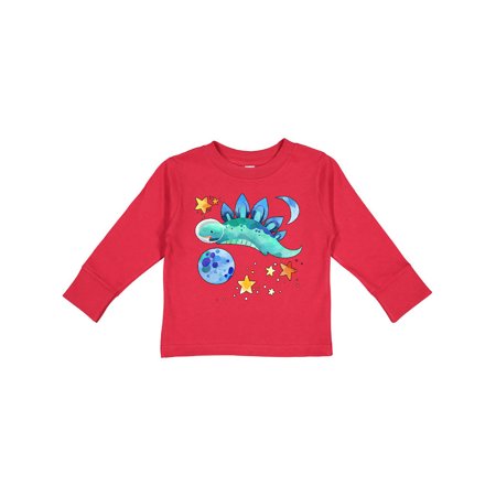 

Inktastic Stegosaurus Space Dinosaur with Stars and Planet Gift Toddler Boy or Toddler Girl Long Sleeve T-Shirt