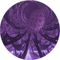 thumbnail image 1 of Ahgly Company Indoor Round Patterned Jasmine Purple Area Rugs, 4' Round, 1 of 6