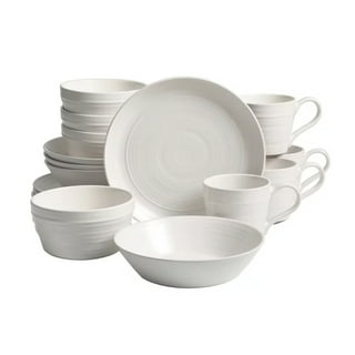 Thyme & Table Dinnerware Black & White Medallion Stoneware, 12 Piece Set  dinnerware set dinner plates dishes - AliExpress