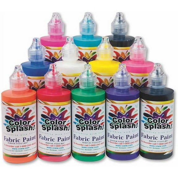 Color Splash! Fabric Paint 4 oz, Pack of 12