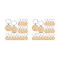 thumbnail image 1 of 200Pieces Wooden Keychain Blanks Bulk Round Wood Engraving Blanks Unfinished Wooden Key Ring Key Tag B, 1 of 8