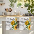 thumbnail image 4 of Yellow Sunflowers Kitchen Towels Set of 3, Farmhouse Floral Rustic Botanical Grey Wood Absorbent Dish Towels for Kitchen, Microfiber Hand Towel, Quick Drying Tea Towel for Cleaning Dishcloths, 4 of 7